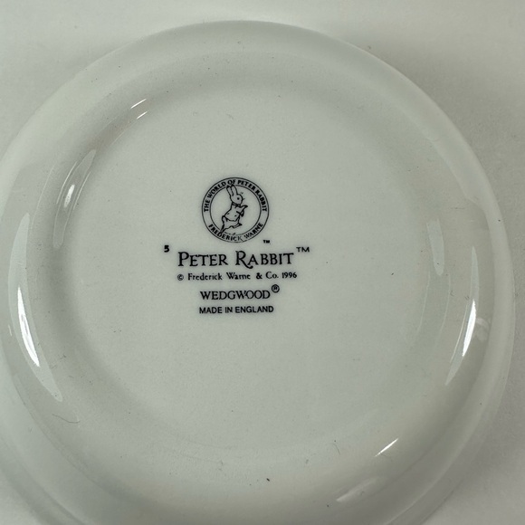 WEDGWOOD Peter Rabbit Child Birthday Cereal Oatmeal Bowl 1996 NEW in Box - Picture 5 of 9